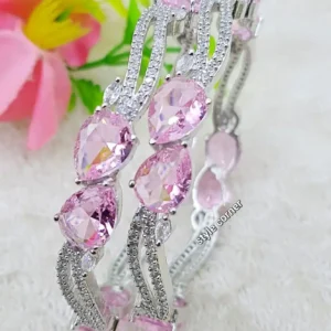 Diamond cut bangles