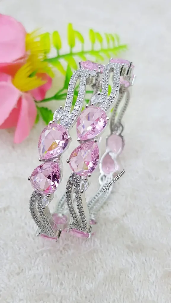 Diamond cut bangles