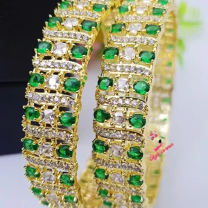 Diamond cut bangles